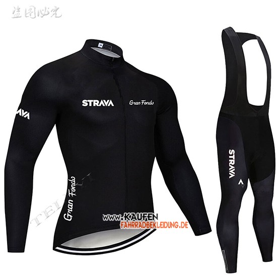 STRAVA Langarmtrikot 2019 und Lange Tragerhose Shwarz