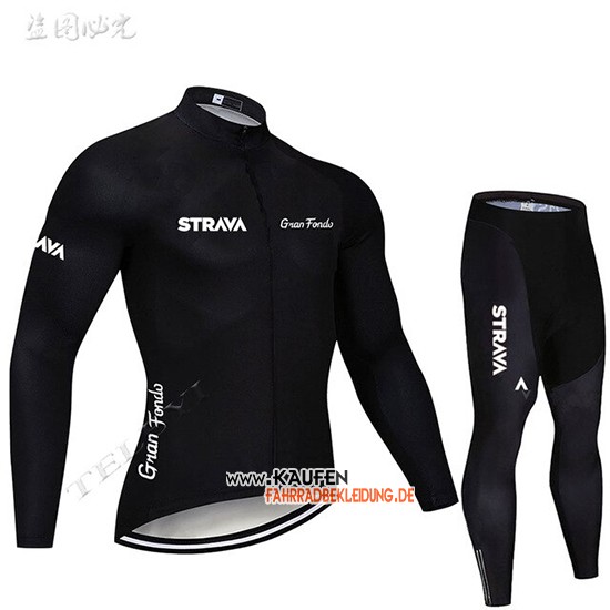 STRAVA Langarmtrikot 2019 und Lange Tragerhose Shwarz