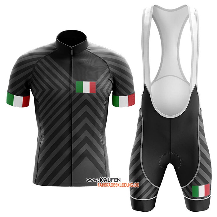 Italien Kurzarmtrikot 2020 und Kurze Tragerhose Shwarz