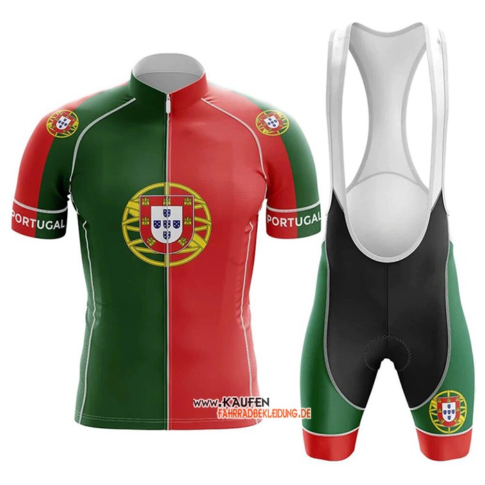 Campione Portugal Kurzarmtrikot 2020 und Kurze Tragerhose Grun Rot