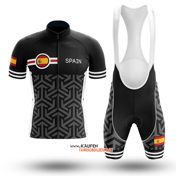 Campione Spanien Kurzarmtrikot 2020 und Kurze Tragerhose Shwarz