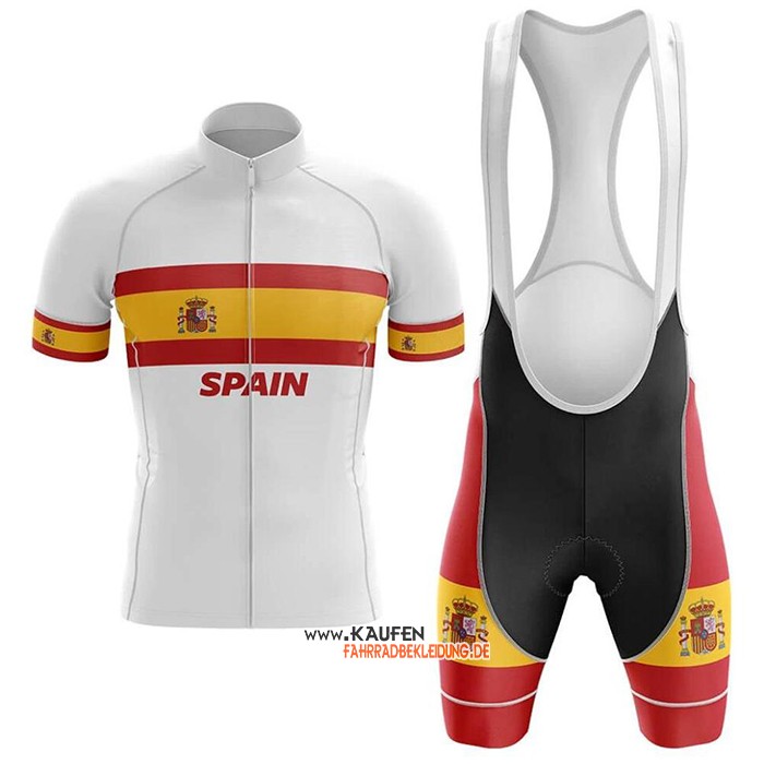 Campione Spanien Kurzarmtrikot 2020 und Kurze Tragerhose Wei