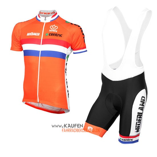 Niederlande Kurzarmtrikot 2016 Und Kurze Tr?gerhose Wei? Und Ora