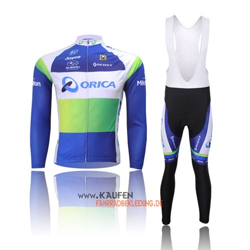 ORICA GreenEDGE Langarmtrikot 2013 Und Lange Trägerhose edge Wei