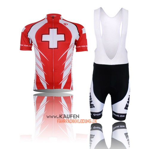 Pearl Izumi Kurzarmtrikot 2010 Und Kurze Trägerhose Rot Und Weiß