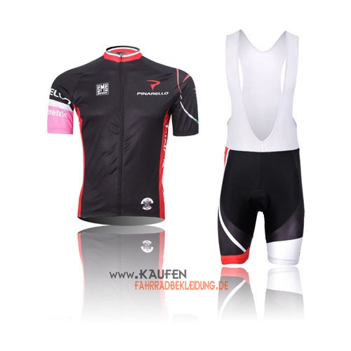 Pinarello Kurzarmtrikot 2013 Und Kurze Trägerhose Shwarz Und Rot