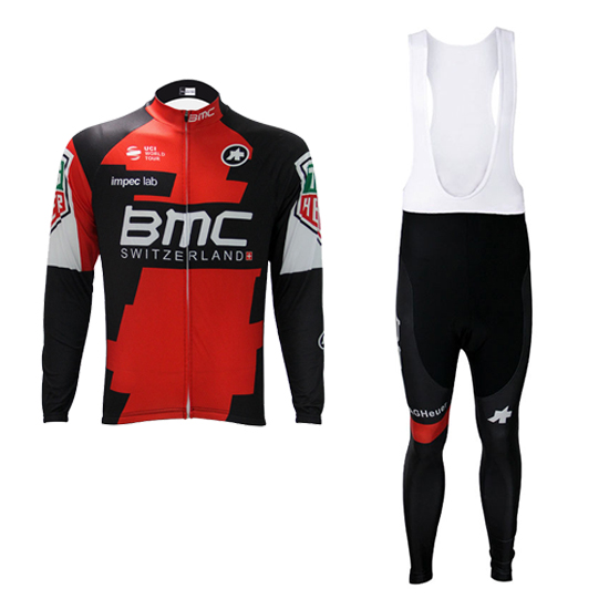 BMC Langarmtrikot 2017 und Lange Tragerhose rot und Wei