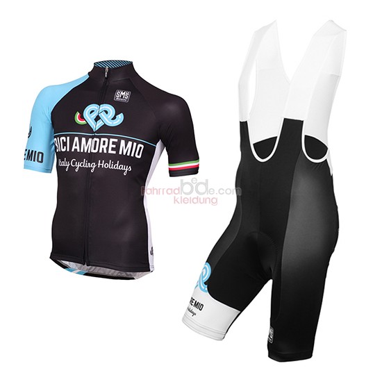 Bici Amore Mio Kurzarmtrikot 2016 Und Kurze Tragerhose Shwarz Und Blau