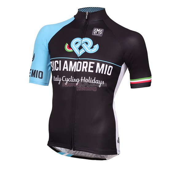 Bici Amore Mio Kurzarmtrikot 2016 Und Kurze Tragerhose Shwarz Und Blau 