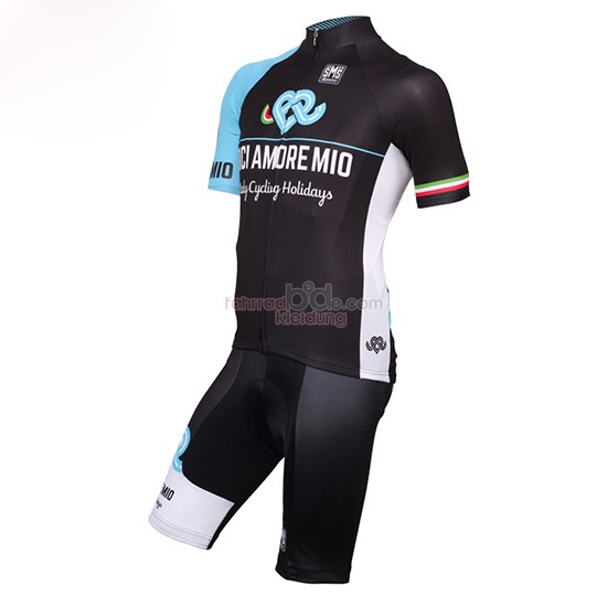 Bici Amore Mio Kurzarmtrikot 2016 Und Kurze Tragerhose Shwarz Und Blau 