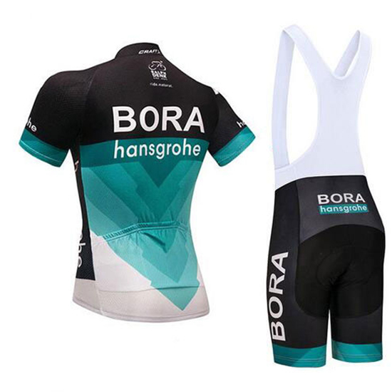 Bora Kurzarmtrikot 2018 und Kurze Tragerhose Shwarz Und teal
