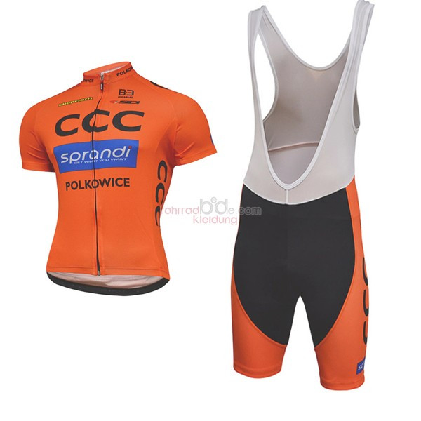 CCC Kurzarmtrikot 2017 Und Kurze Tragerhose shwarz Und orange