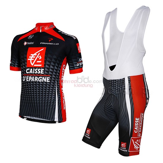 Caisse d Epargne Kurzarmtrikot 2010 Und Kurze Tragerhose Shwarz Und Weiw