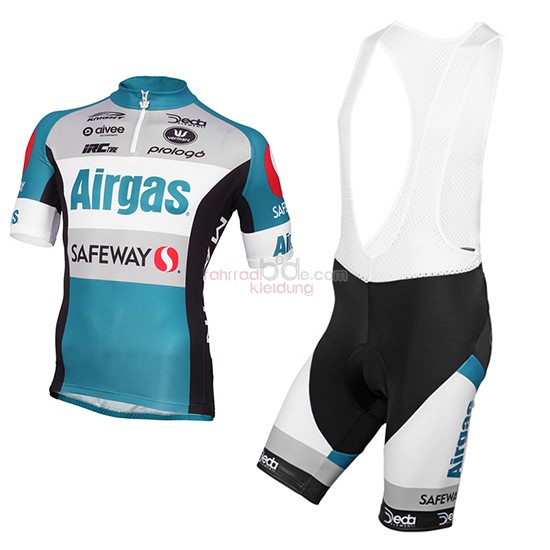 D3 Devo Airgas Kurzarmtrikot 2015 Und Kurze Tragerhose Blau Und Shwarz