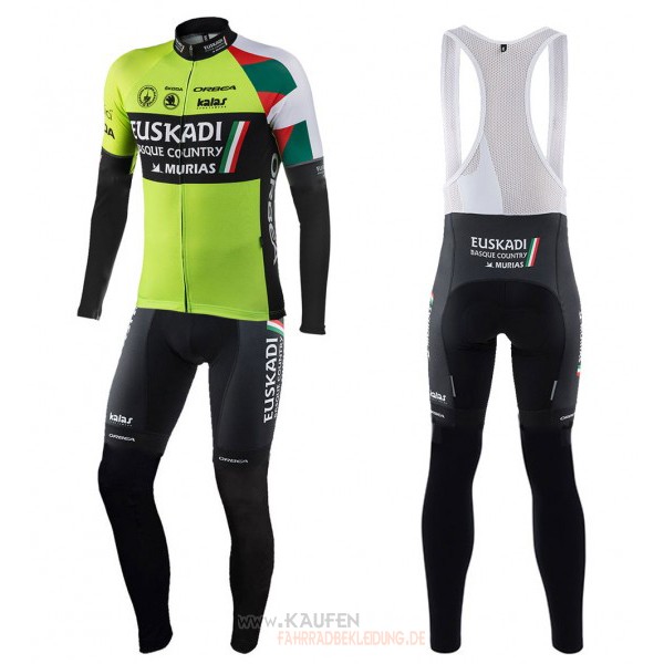 Euskadi Langarmtrikot 2017 Und Lange Tragerhose Shwarz Und Grun