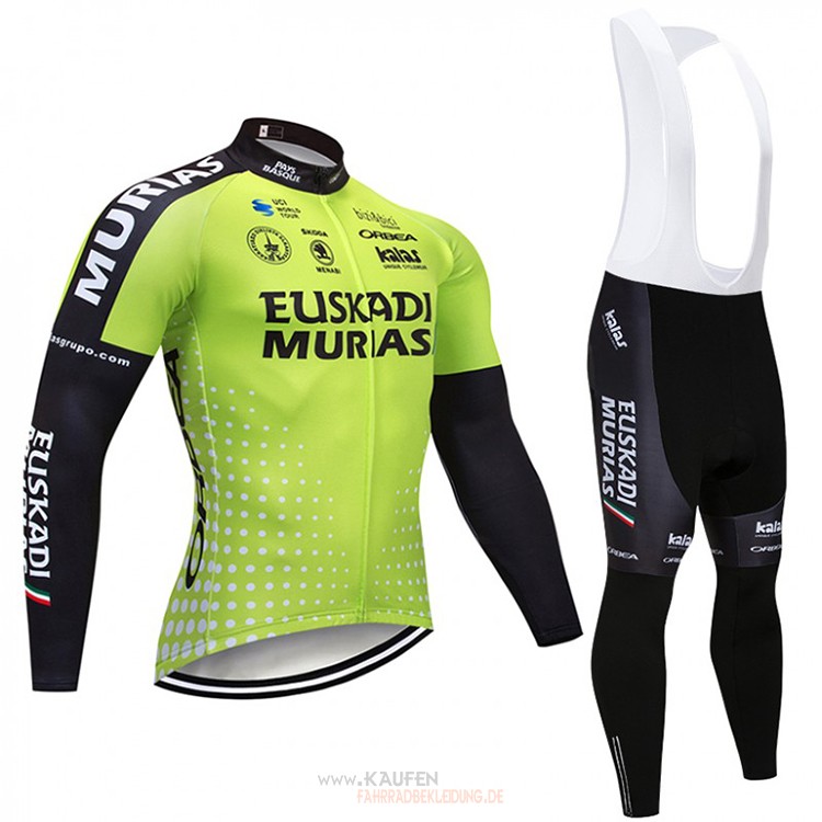 Euskadi Murias Langarmtrikot 2018 Und Lange Tragerhose Grun Und shwarz