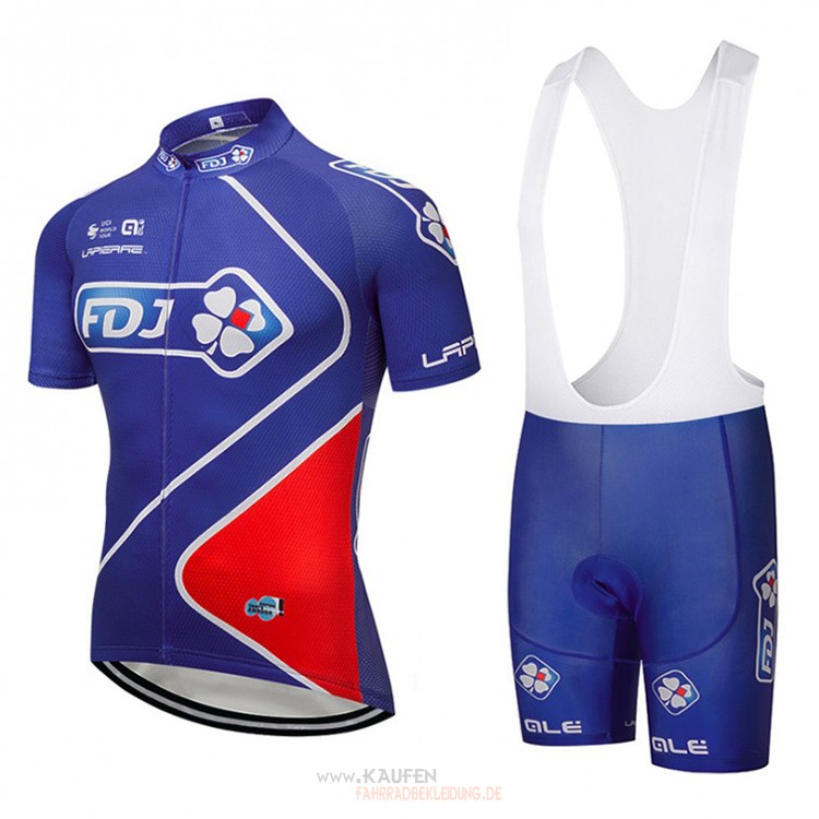 FDJ Kurzarmtrikot 2018 Und Kurze Tragerhose Blau