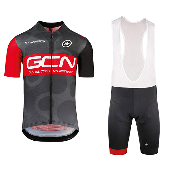 Gcn Kurzarmtrikot 2018 und Kurze Tragerhose Shwarz Und rot