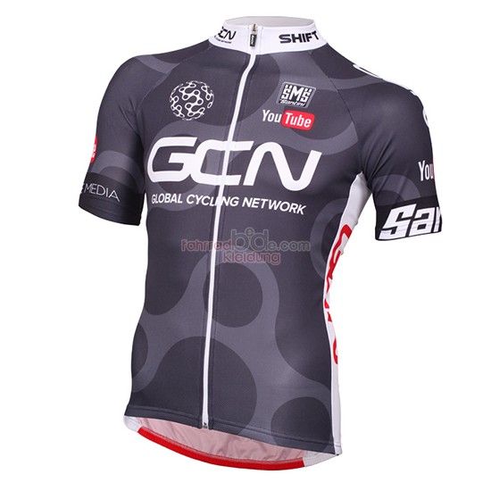 Global Cycling Network Kurzarmtrikot 2016 Und Kurze Tragerhose grau Und Rot 