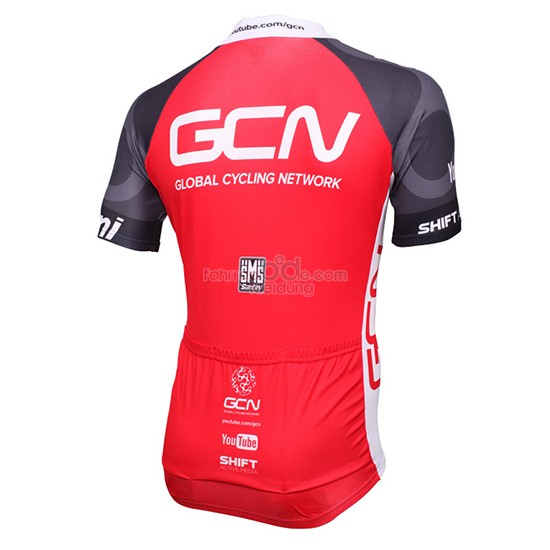 Global Cycling Network Kurzarmtrikot 2016 Und Kurze Tragerhose grau Und Rot 