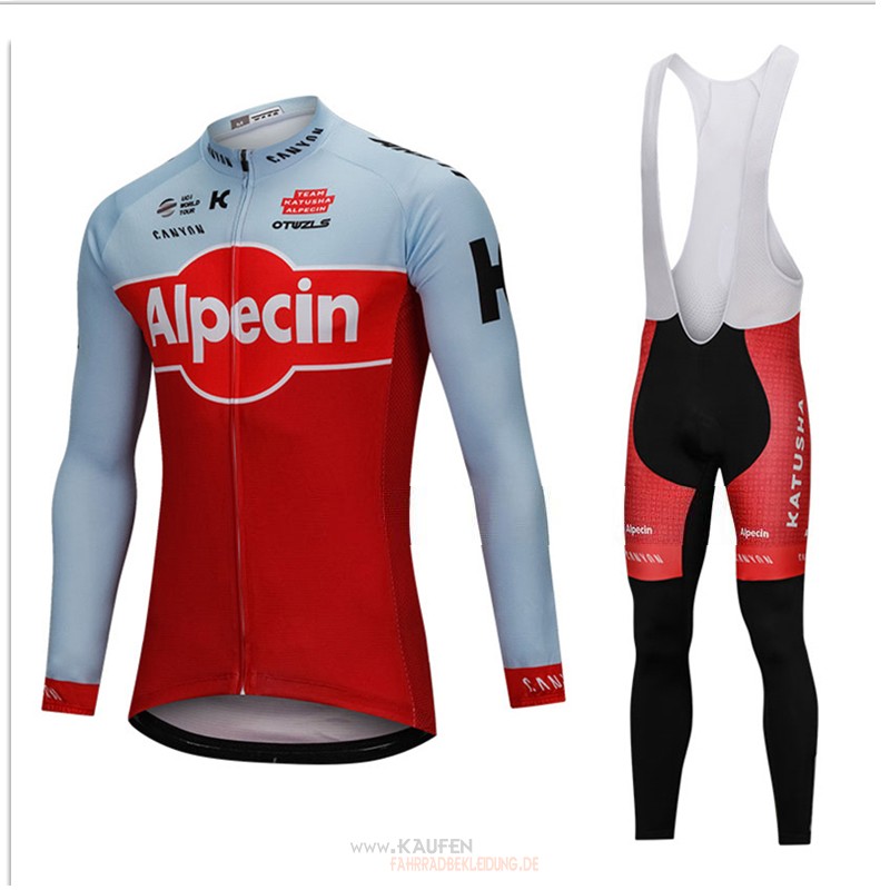 Katusha Alpecin Langarmtrikot 2018 Und Lange Tragerhose Rot