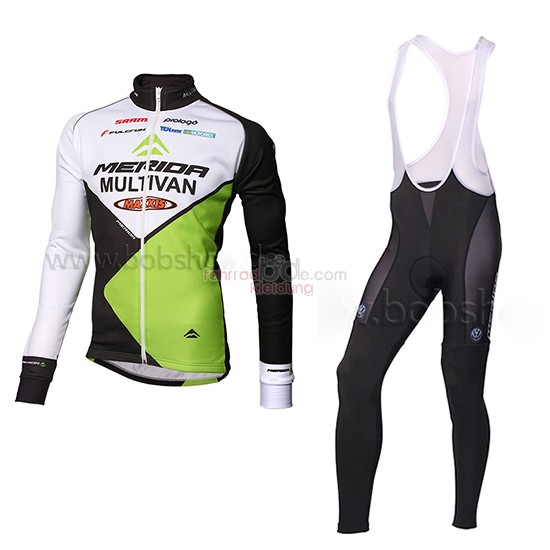 Multivan Merida Manica Lunga Kurzarmtrikot 2014 Und Kurze Tragerhose Grun Und Wei