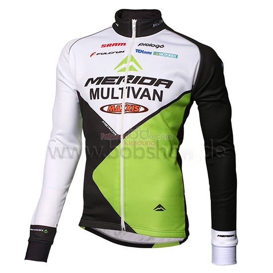 Multivan Merida Manica Lunga Kurzarmtrikot 2014 Und Kurze Tragerhose Grun Und Wei  