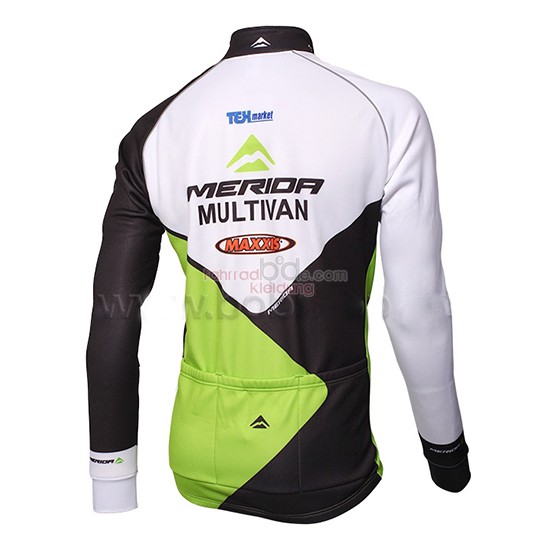 Multivan Merida Manica Lunga Kurzarmtrikot 2014 Und Kurze Tragerhose Grun Und Wei  