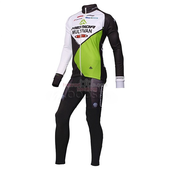 Multivan Merida Manica Lunga Kurzarmtrikot 2014 Und Kurze Tragerhose Grun Und Wei  