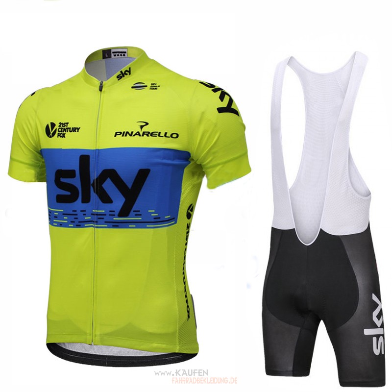 Sky Kurzarmtrikot 2018 Und Kurze Tragerhose Grun Undblau