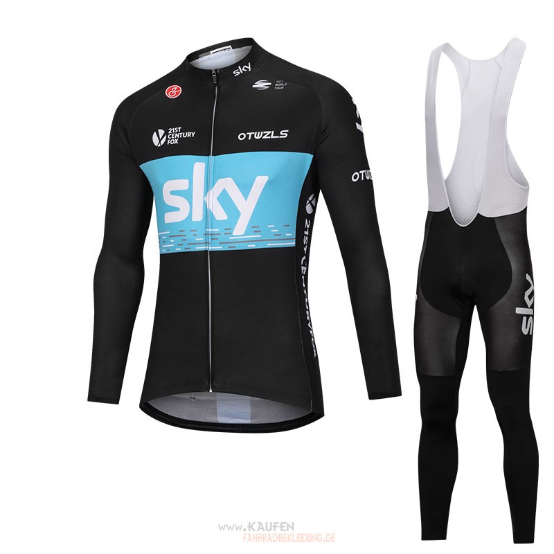 Sky Langarmtrikot 2018 Und Lange Tragerhose Shwarz Undblau