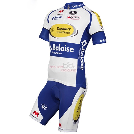 Sport Vlaanderen Baloise Kurzarmtrikot 2017 Und Kurze Tragerhose Weiu Und Gelb 