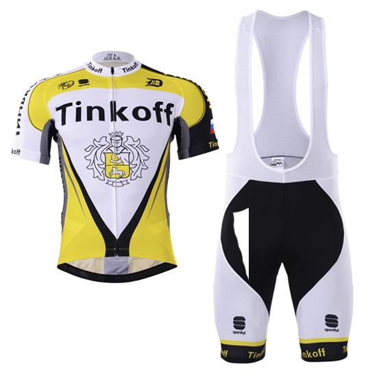 Tinkoff Kurzarmtrikot 2017 und Kurze Tragerhose gelb