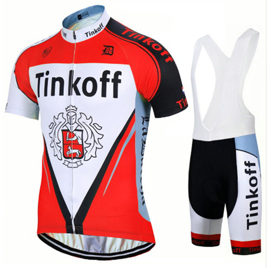 Tinkoff Kurzarmtrikot 2017 und Kurze Tragerhose rot