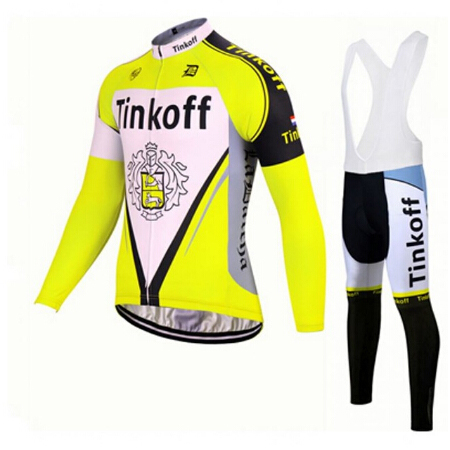 Tinkoff Langarmtrikot 2017 und Lange Tragerhose gelb