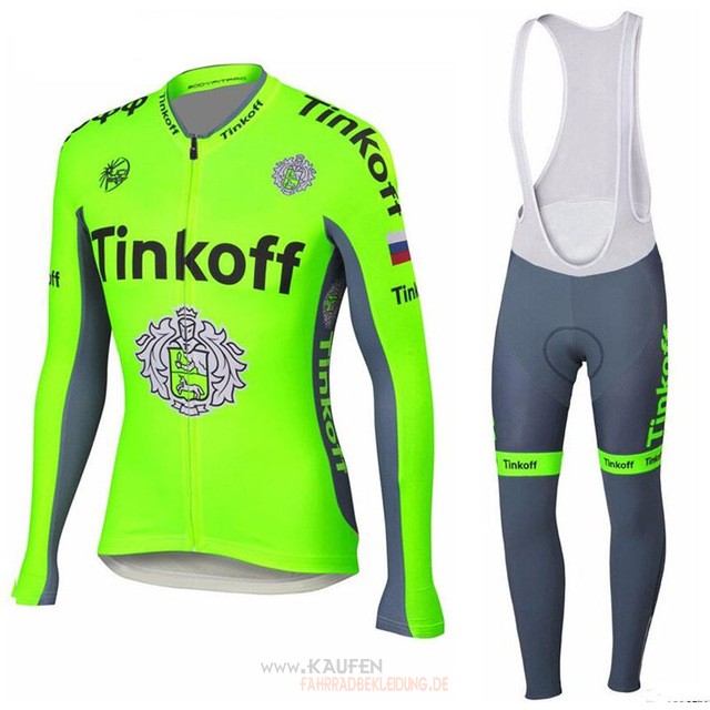 Tinkoff Langarmtrikot 2018 und Lange Tragerhose Grun