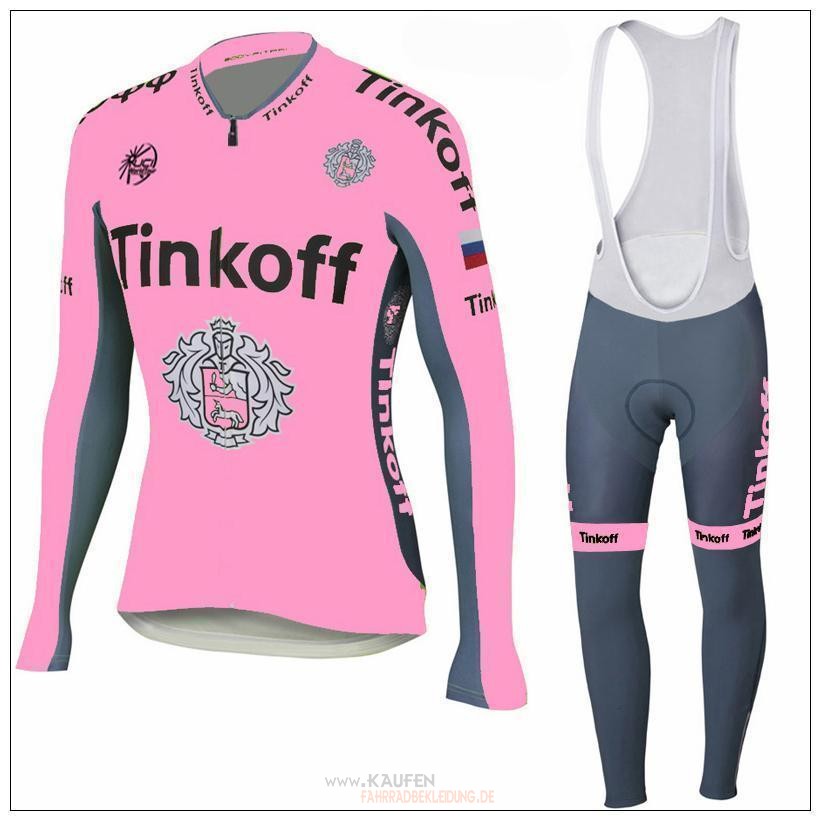 Tinkoff Langarmtrikot 2018 und Lange Tragerhose Rosa