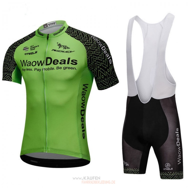 Maglia Waowdeals Kurzarmtrikot 2018 Und Kurze Tragerhose 2018 Grun Undshwarz