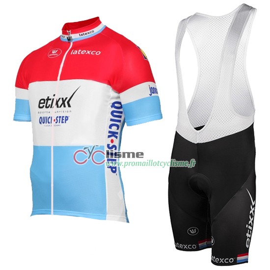 Etixx Quick step Kurzarmtrikot 2017 Und Kurze Tragerhose Rot Und Blau