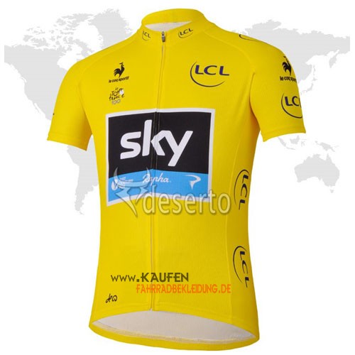 Sky Kurzarmtrikot 2013 Und Kurze Trägerhose Gelb