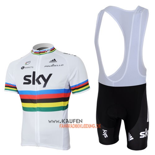 Sky Kurzarmtrikot 2013 Und Kurze Trägerhose Weiß Und Shwarz