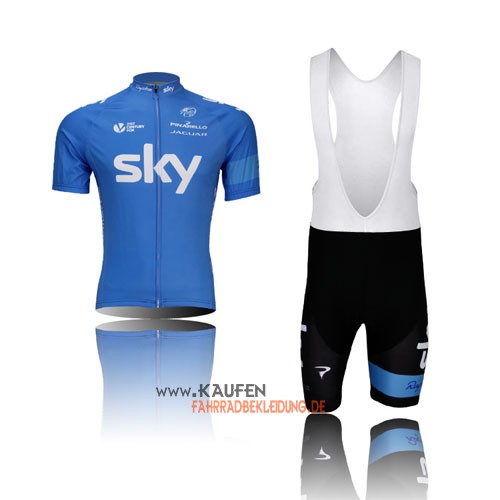 Sky Kurzarmtrikot 2014 Und Kurze Trägerhose Blau