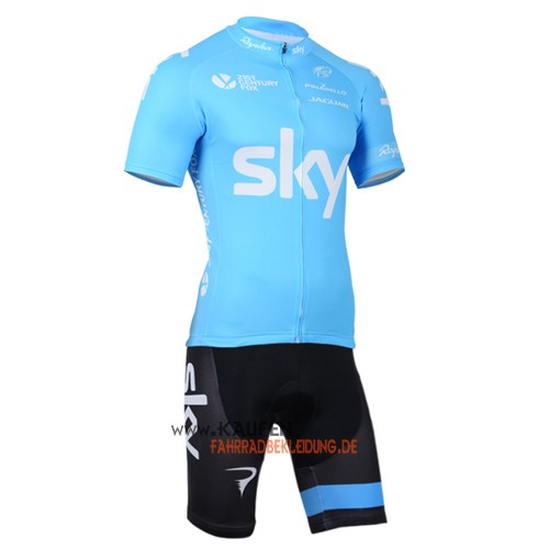 Sky Kurzarmtrikot 2015 Und Kurze Trägerhose Blau