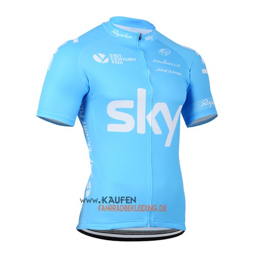 Sky Kurzarmtrikot 2015 Und Kurze Trägerhose Blau