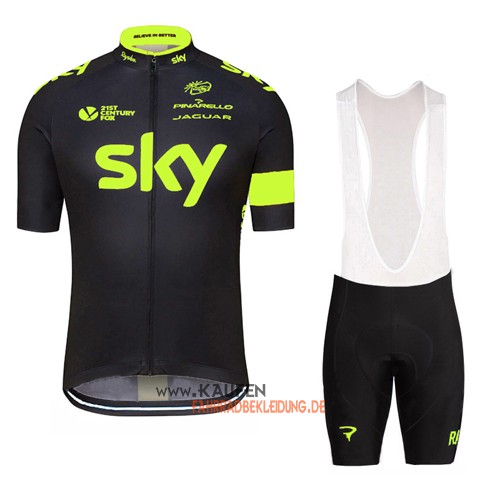 Sky Kurzarmtrikot 2016 Und Kurze Trägerhose Grün Und Shwarz