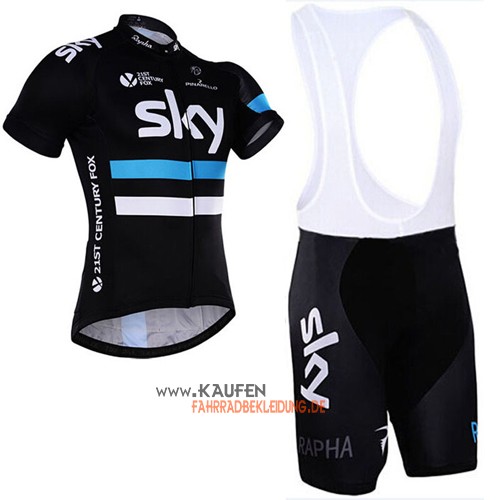 Sky Kurzarmtrikot 2016 Und Kurze Trägerhose Shwarz