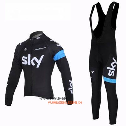 Sky Langarmtrikot 2013 Und Lange Trägerhose Shwarz