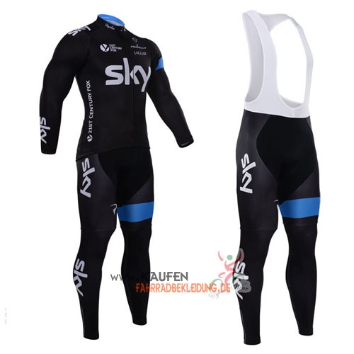 Sky Langarmtrikot 2015 Und Lange Trägerhose Shwarz