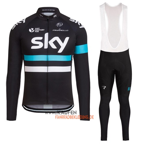 Sky Langarmtrikot 2016 Und Lange Trägerhose Shwarz