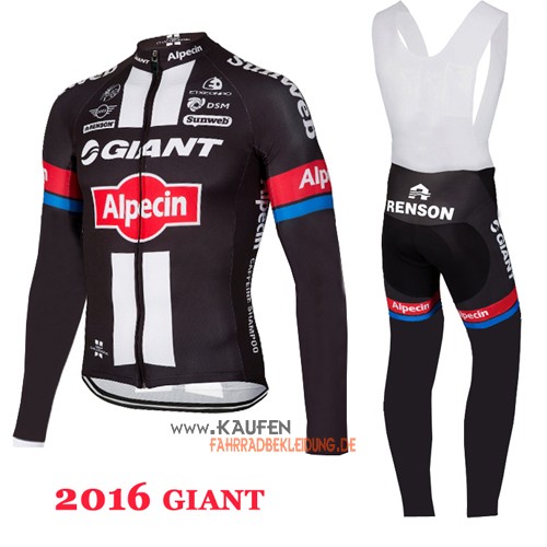 Sky Langarmtrikot 2016 Und Lange Trägerhose Shwarz Und Rot